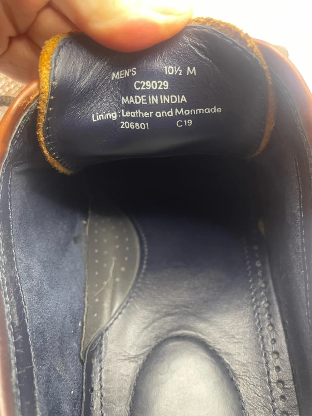 Cole Haan Men's Tan Leather Derby Oxfords